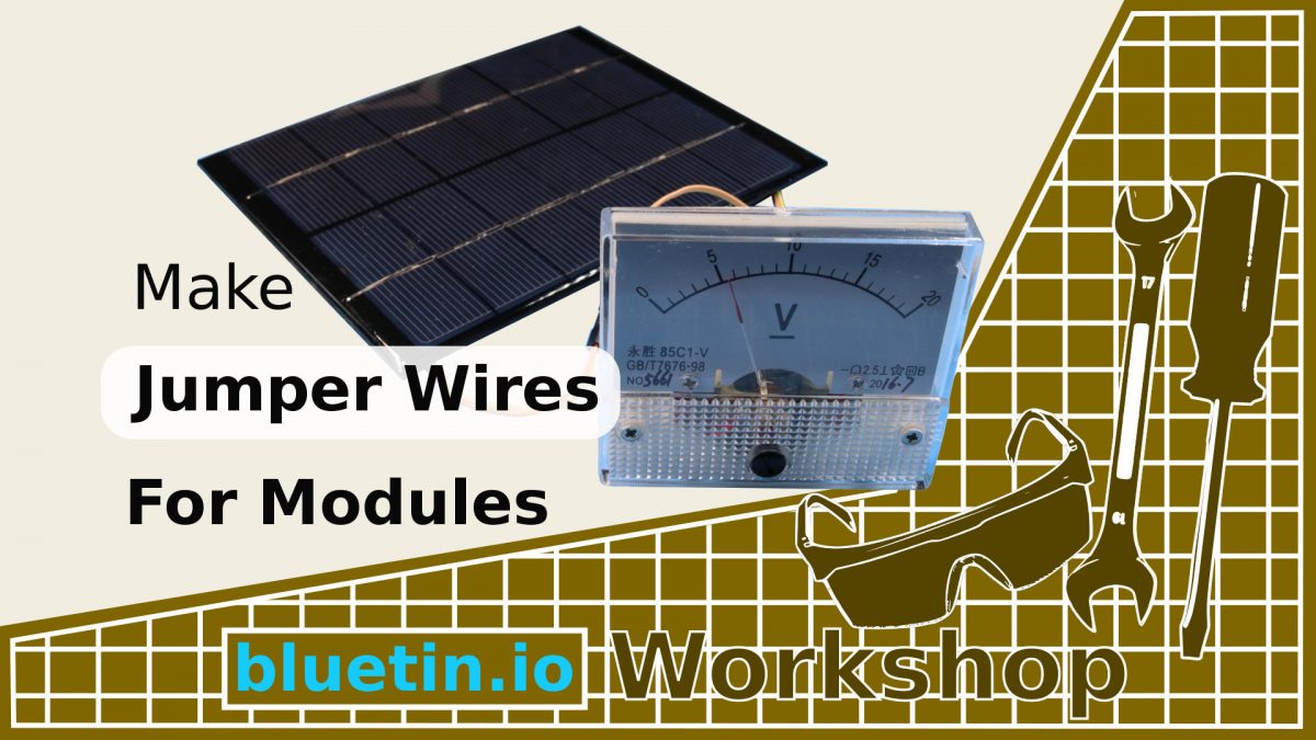 Jumper Wires connect voltmeter and solar panel