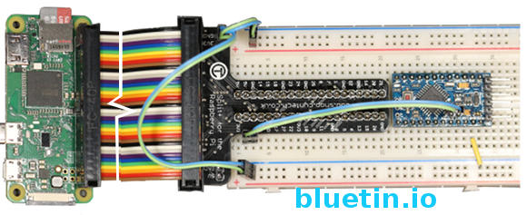 Testing I2C serial communication between Raspberry Pi and Arduino Pro Mini