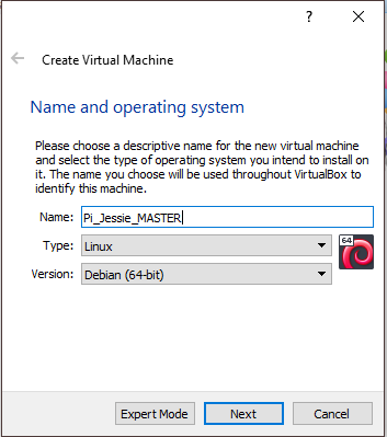 Create Raspbian Virtual Machine