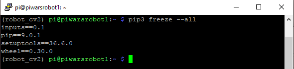 Isolated Python Environment pip3 freeze