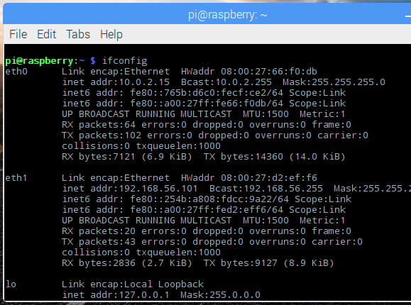 Raspberry Pi Desktop Network Adaptor Configuration
