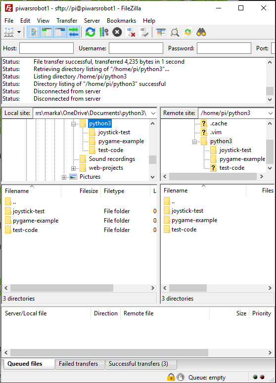 Raspberry Pi Programming File Structure Example