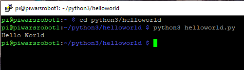 Run Hello World In Terminal