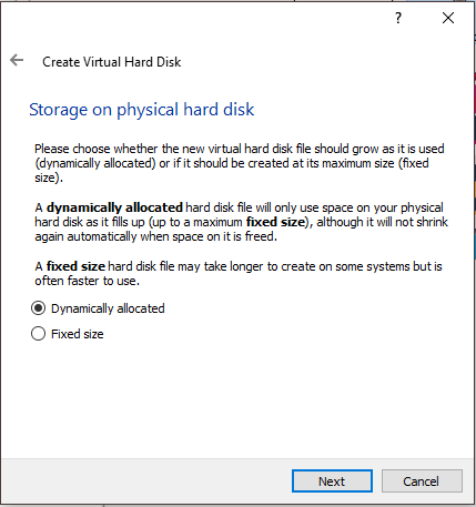 VM Storage On Physical Hard Drive