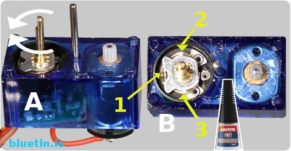 Micro Servo Potentiometer View