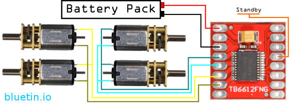 TB6612FNG and Micro Metal Gearmotor Circuit