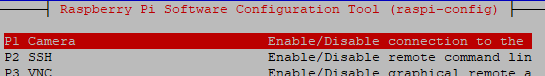 Raspberry Pi Configuration Tool to enable Pi Camera