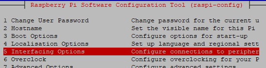 Raspberry Pi Configuration Tool for Interface Options